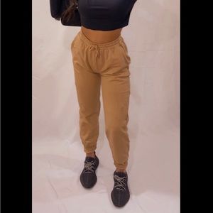 caramel oversized joggers
